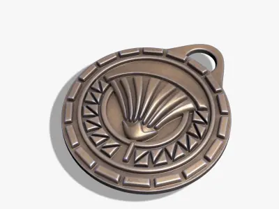 ANCIENT EGYPT ARTIFACT SYMBOL LOUTS FLOWER PENDANT M02 Free 3D print model