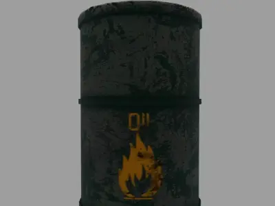 Oil barrel  Free low-poly 3D model purchase