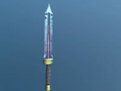 sword for Game Low-poly 3D model