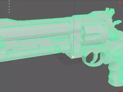 Revolver Gun 3D model buy