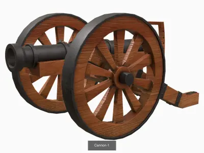 Cannon Set 1 3D Model Pack