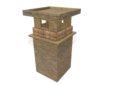 Desert Watchtower Low-poly 3D model