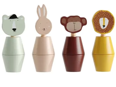 TRIXIE Wooden Animal Toy for Kids 01 3D model