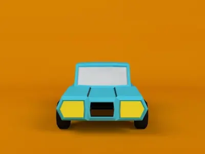 Low-poly car Free low-poly 3D model purchase