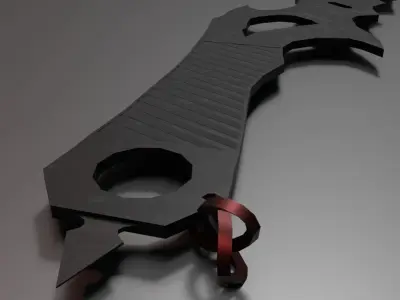 Badland sword Low-poly 3D model