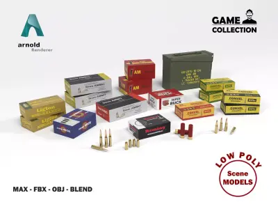 Ammo Pack Low-poly 3D model