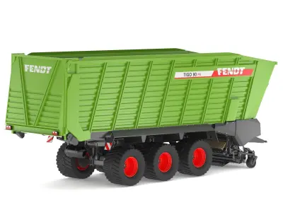Fendt Tigo Forage Wagons 6 Wheels 3D model