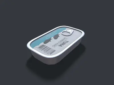 Aluminum Can Tuna Low-poly 3D model