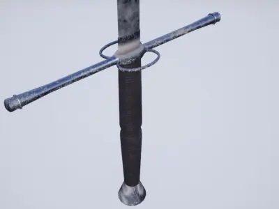 Twohanded Sword game-ready props 3d Low-poly 3D model