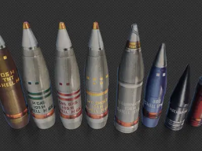 Artillery Ammunitions 3D model