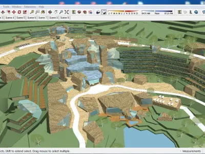 Sketchup Recreational Tourism building B4 3D model
