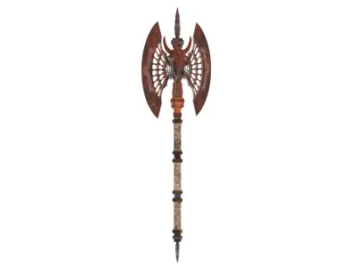 Battle Axe Low-poly 3D model 40