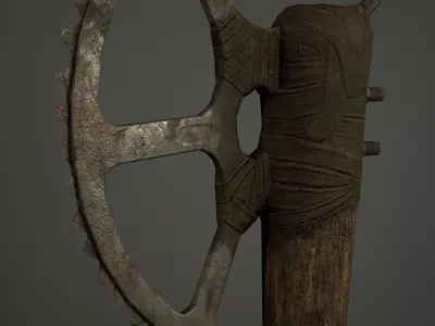 Post Apocalyptic Axe Low-poly 3D model purchase