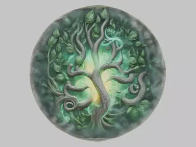 Fantasy Emblem of an Easter Egg Low-poly 3D model