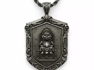 Pendant Antique Pendant Baby Pendant Devil  3D print model