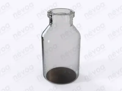 Glass vial - ISO 8362-1 - ISO 8362-1-20R - vial - 20 ml 3D model