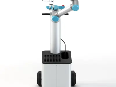 UR3 with ER5 Max Mobility And Flexibility Robot Cell 3D model