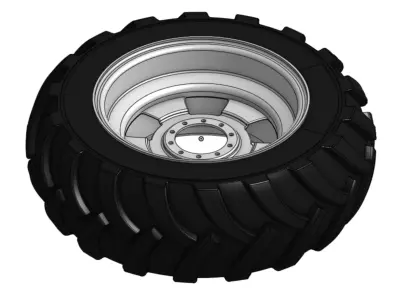 Tire And Rim Free 3D model by rmealfred