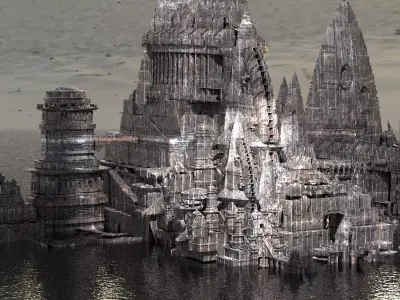 Hyborian Full Wizard City  Kit bash  3D model