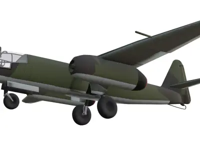 Bomber Arado Ar 234 Blitz Low-poly 3D model