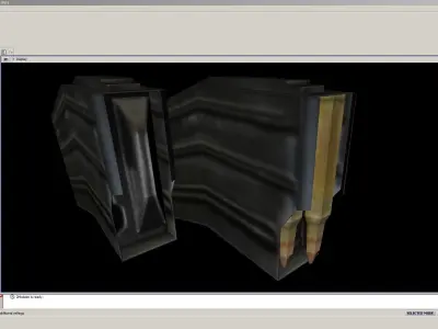 SA80-Launcher-Scope assault rifle in computer screen Low-poly 3D model