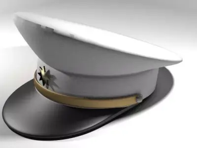 Hat - Peaked Man 3D model