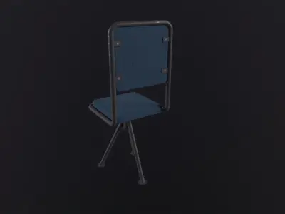 Industrial Chair 3D Model Low-poly 3D model