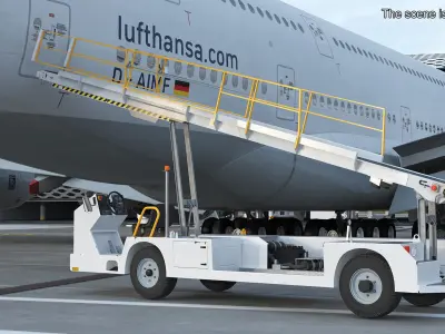 Airport Baggage Conveyor Belt Loader 3D model