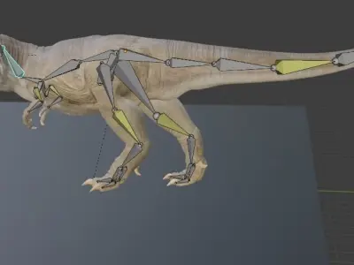 Rigged Trex shep Free 3D model