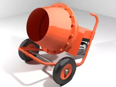 Concrete Mixer Machine - Type 2 3D model