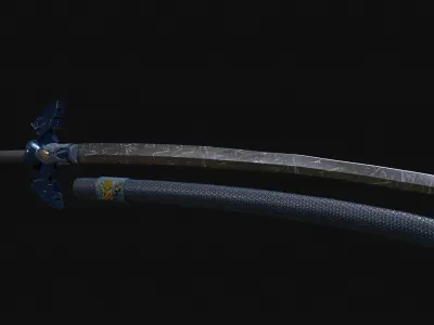 The Master Katana Free low-poly 3D model