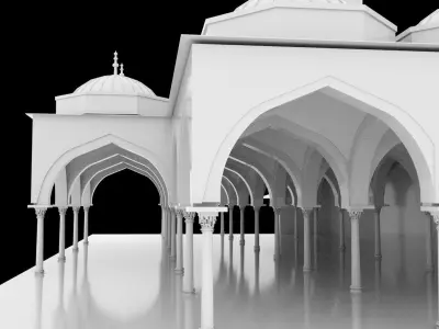 Sharjah Mosque  3D model