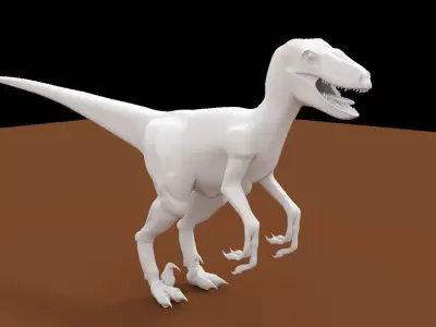 Velociraptor 3D model dinosaur Free 3D model