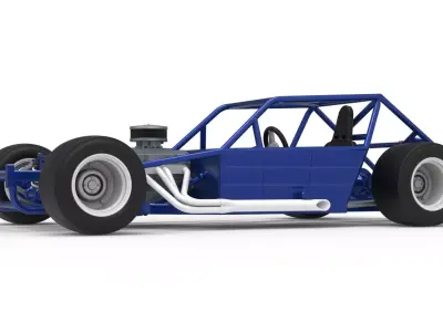 Vintage Asphalt Modified stock car Base V6 Scale 1 to 25 3D print model