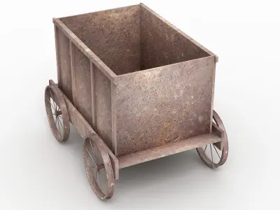 Mine Tub Trolley Small 3D model