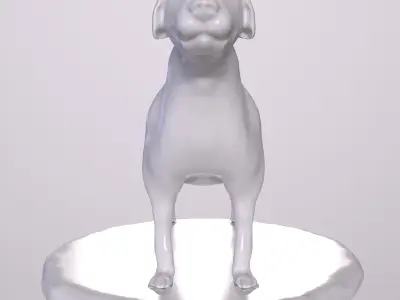 dog 01 Low-poly 3D model