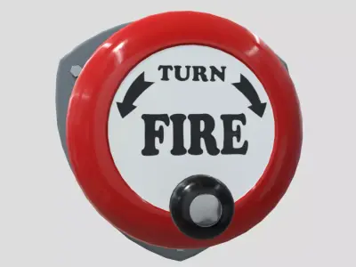 Fire Bell Low-poly 3D model