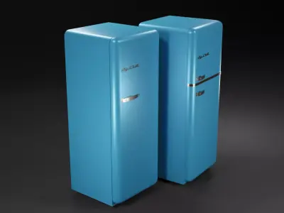 Big Chill Retro Refrigerator Low-poly 3D model