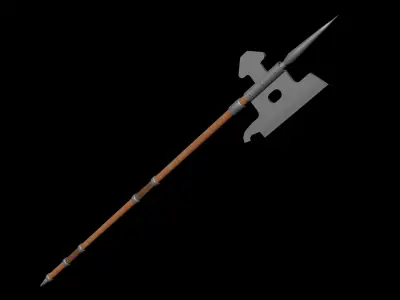Realistic pikes with procedural materials - 5 different pikes Low-poly 3D model