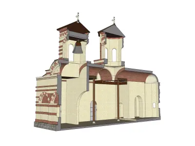 Bulgarian Orthodox Church Reconstruction Low-poly 3D model