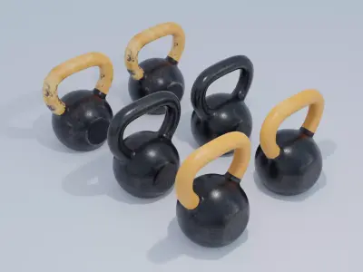 Kettle Bell Low-poly 3D model