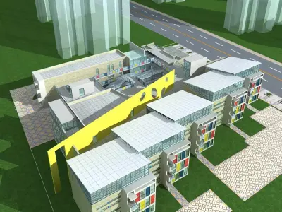 School Building 3D model 51