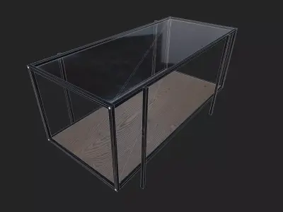 Industrial Coffee Table Low-poly 3D model
