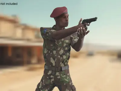  Somali Soldier with Gun 