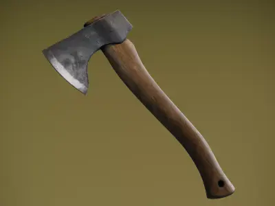 Hatchet Low-poly 3D model order