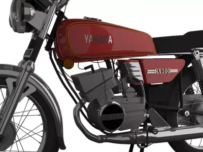 Yamaha RX100 Motorbike 3D model 3D model