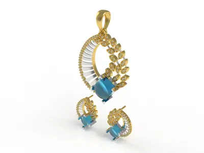 Diamond Pendant Set 23 3D print model