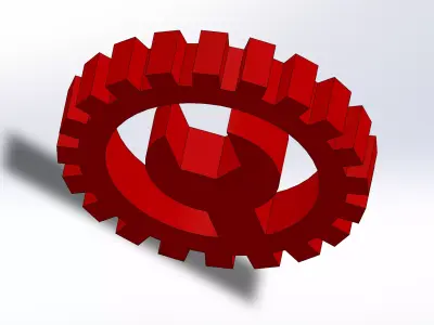 Mechanical Gear Wrench Logo - 3D Printable Engineering Symbol Free 3D print model