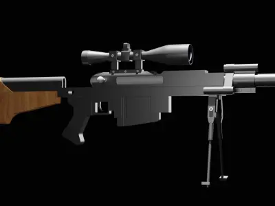 Hecate 2 sniper rifle Free low-poly 3D model