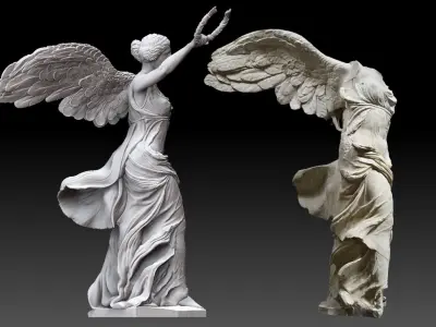 Winged Victory of Samothrace  nike reconstruction 3D print model